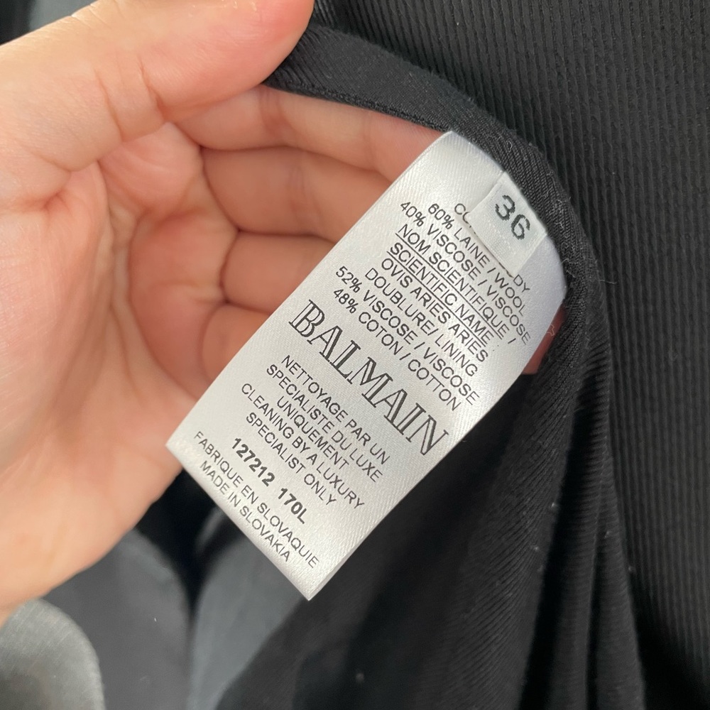 Authentic Balmain Double Breasted Wool Twill Blaz… - image 3